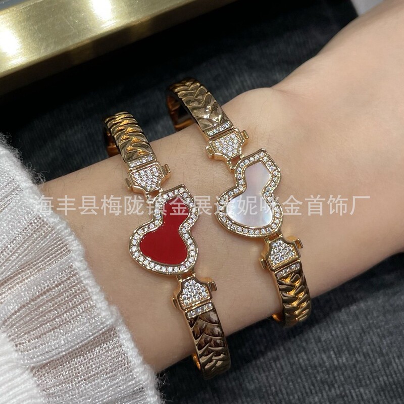 V Gold Plated Material, High Quality New Gourd Bracelet Bracelet, High-End Fashion Female Celebrity Factory Direct Sale
