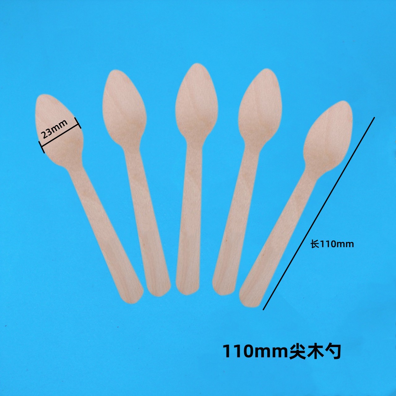 Cuchara de hielo desechable al por mayor Cuchara de helado de embalaje independiente Cuchara de degustación desechable de abedul natural degradable