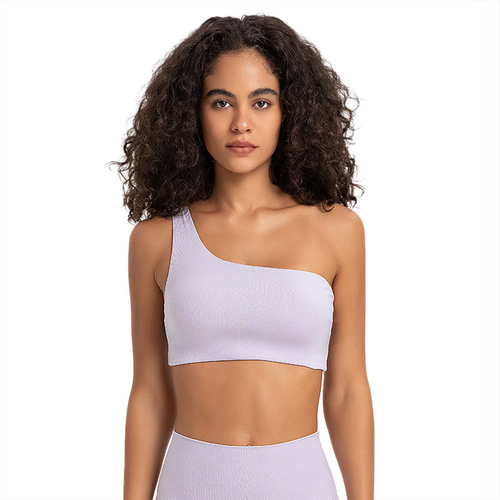 SPR ribbed fashion crossbody sports bra with hollow back beauty fitness sports bra DW369