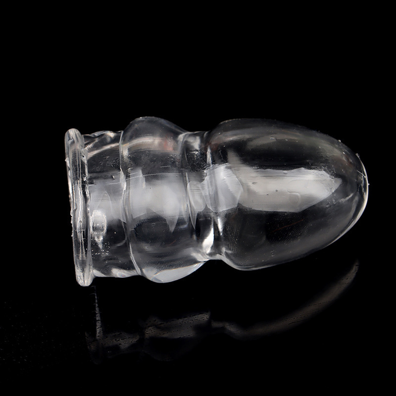 Open-Ended TPE Penis Sleeve with Textured Spikes, Crystal Finish, Manual Control — detail image 8
