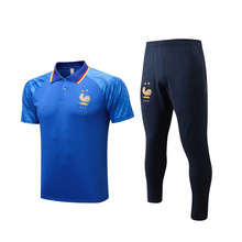 新款巴西荷兰葡萄牙韩法国意大利足球训练衣服POLO衫短袖运动套装