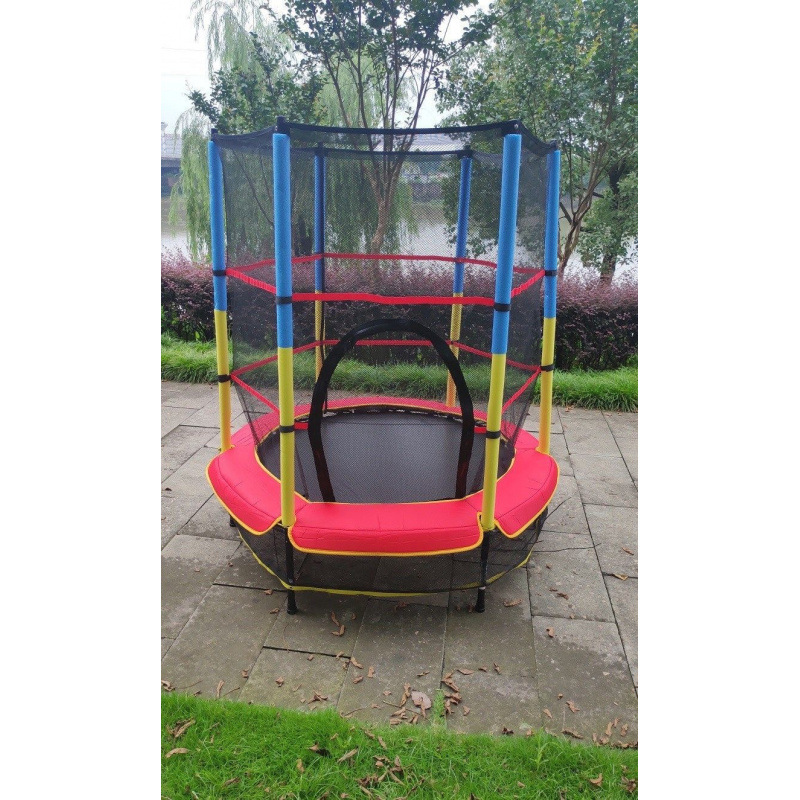 Cama de salto infantil transfronteriza doméstica de salto interior de salto cama de salto fitness al aire libre con red protectora juguetes familiares image 9