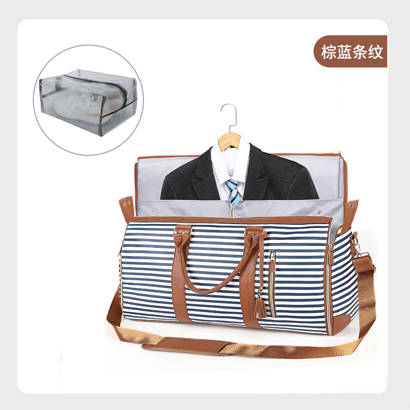 Nueva bolsa de viaje de traje plegable transfronteriza para mujer bolsa de almacenamiento multifuncional bolsa de equipaje portátil de gran capacidad grande de PU