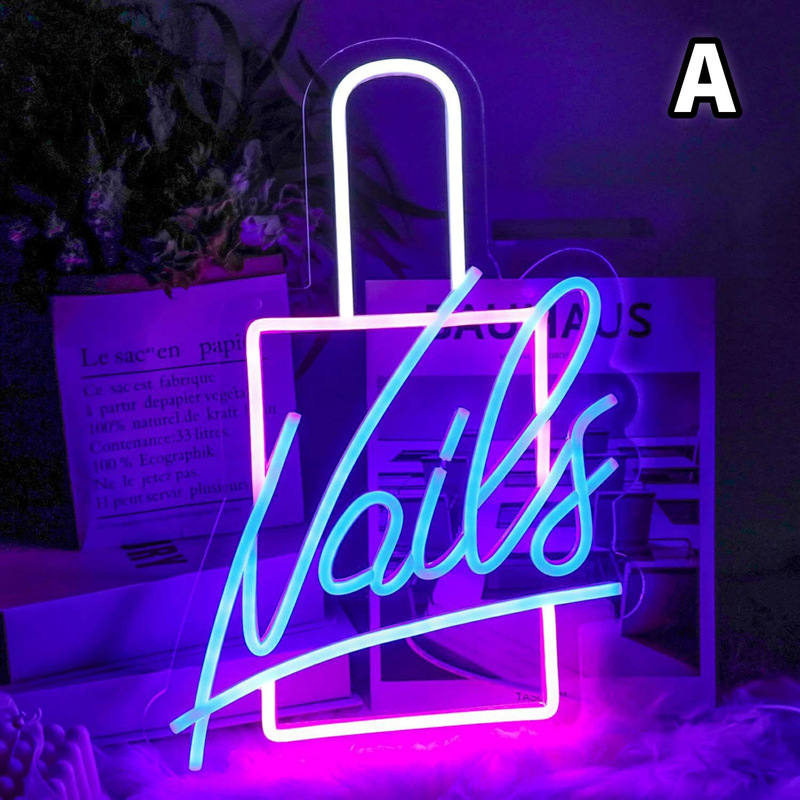 Nail Art Led Neon Decorative Light, Wall-Mounted Decorative Neon Light for Nail Salon Nail Art Led Neon Decorative Light, Wall-Mounted Decorative Neon Light for Nail Salon