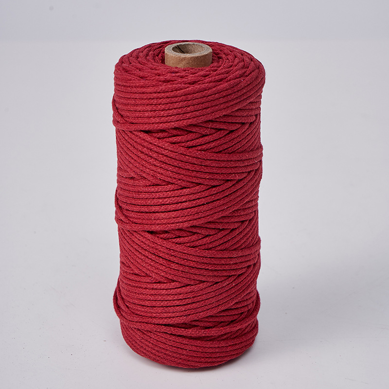 Cuerda de algodón con núcleo de 3mm, ropa de bricolaje, decoración de textiles para el hogar, cordón de algodón, cuerda tejida, tapicería de color, cuerda de algodón con corazón