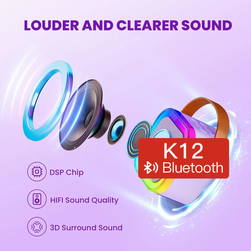K 12スピーカーk 52 bluetoothオーディオ屋外ポータブルスピーカーk歌娯楽無線マイク家庭KTVオーディオ|undefined