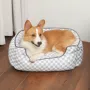 保暖四季格子环抱猫窝