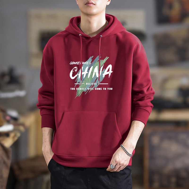 Peso pesado chaqueta con capuz marca de moda masculina primavera y otoño chaqueta con capuz chaqueta impresa suelta chaqueta de pareja chaqueta