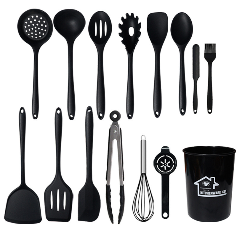 15 piezas de cocina de silicona antiadherente resistente a altas temperaturas doméstica al por mayor