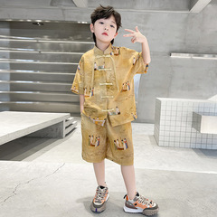 Children's Hanfu Summer Dress Ancient Style Set 2024 New Model Tang-style Boys Middle Children Traditional Chinese Wind