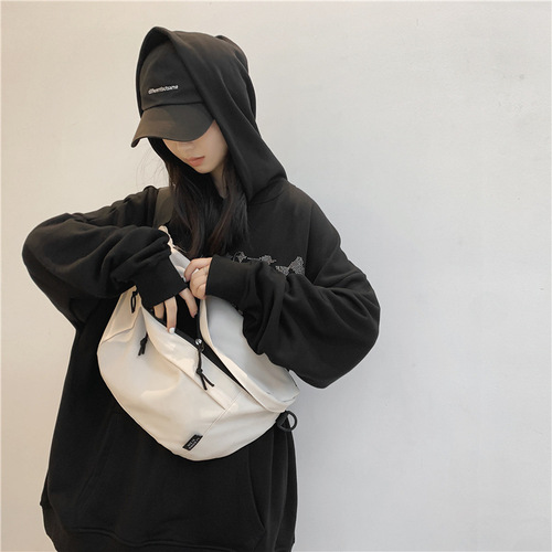  New Korean Style Nylon Sports Chest Bag Men's Fashion Trendy Student Shoulder Crossbody Bag Waist Bag Women