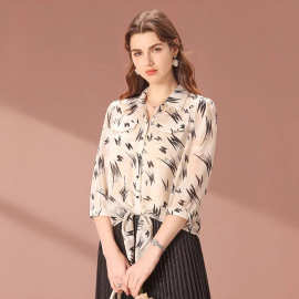 【2025年秋季新款】修身设计感小众复古碎花短袖衬衫