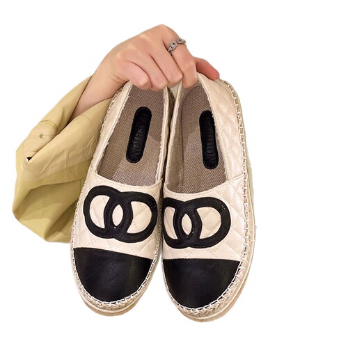 Internet celebrity chanel style Lefu single-layer shoes women's 2025 new style slip-on casual flat fisherman shoes, fashionable moccasin-minoccasne shoes