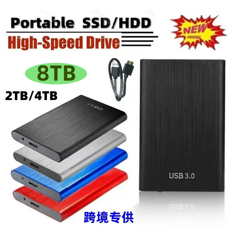 Cross-Border 2.5inch Mobile Solid-State Drive with Large Capacity 1t 2Tb 4Tb 6Tb 8Tb High-Speed Ssd Portable Hard Drive