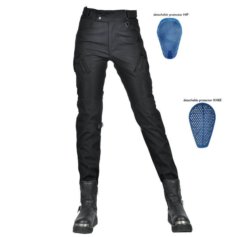 Motocicleta invierno anti-caída ciclismo pantalones impermeable forrado de lana gruesa a prueba de viento cintura alta motocicleta anti-caída pantalones de silicona equipo de protección