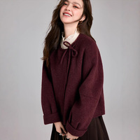 双面绒羊毛大衣女短款2025春秋新款小香风高级感毛呢外套女小个子