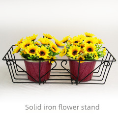 Balcony flower stand, hanging iron railing flower pot holder, succulent railing flower stand, outdoor indoor window sill shelf