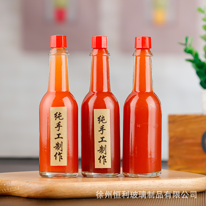 高白料玻璃番茄酱瓶65ml 厨房迷你调料瓶 酱油玻璃瓶 密封调味瓶