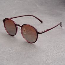 韩版小众超轻TR90遮阳偏光太阳镜网红同款高级感复古圆框眼镜框架