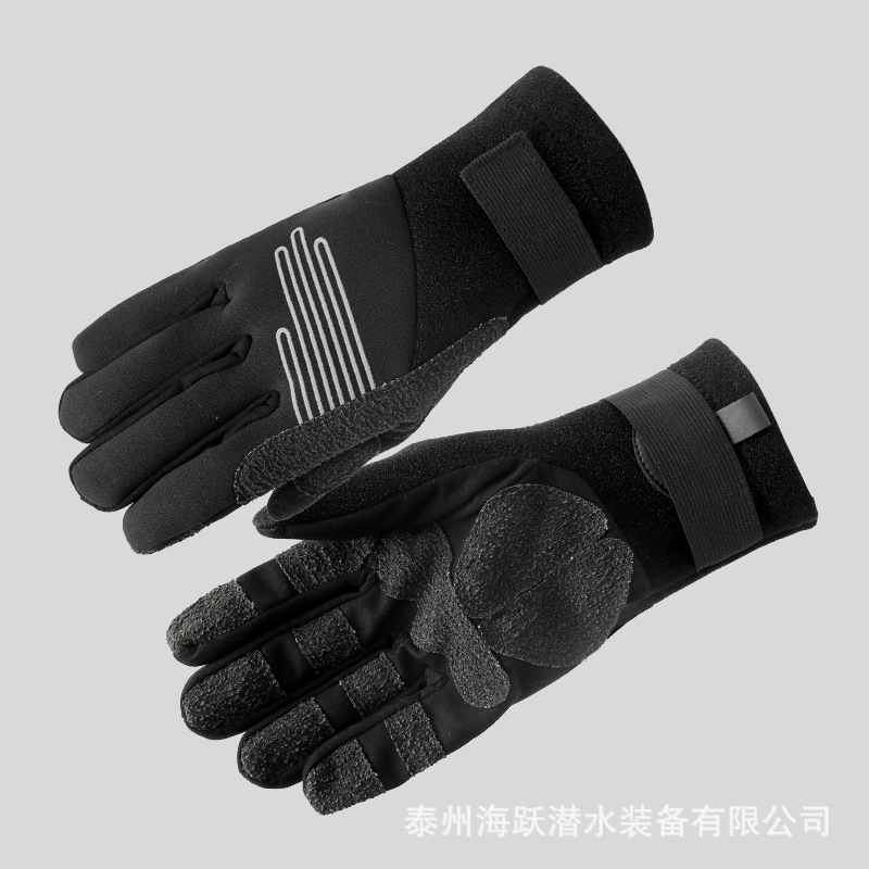 3/5MM diving gloves, suitable for winter swimming, fishing, and snorkeling; non-slip, scratch-resistant, durable, and warm; unisex