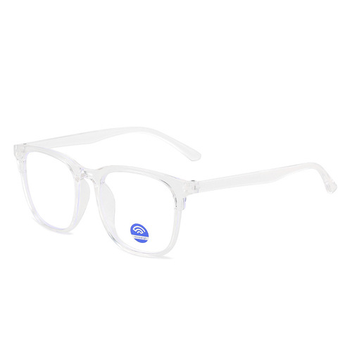 2024 New Large Frame Anti-Blue Light Glasses Trendy Transparent Phone and Computer Screen Protectors Plain Glasses Wholesale