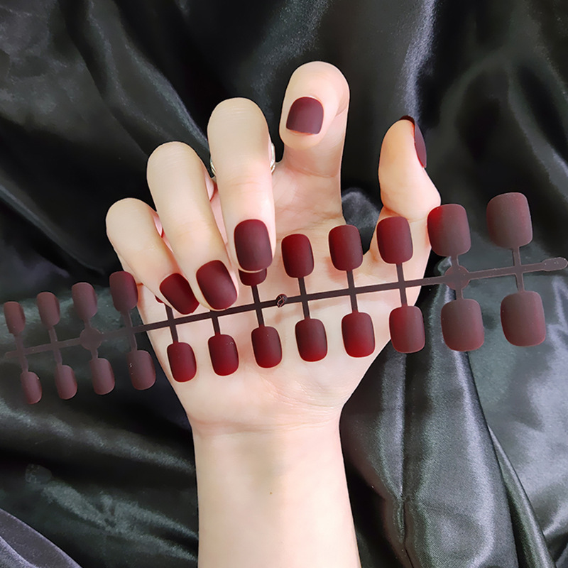 Directo de fábrica corto cuadrado redondo mate esmerilado múltiples productos de uñas parche de uñas falso desgaste tira de uñas