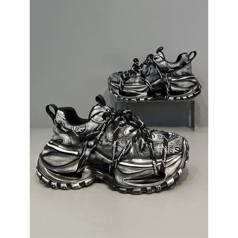 European fashion height-increasing thick-soled dad shoes, new autumn model, genuine leather, vintage-style, ultra-light, soft-soled, sporty casual men's shoes
