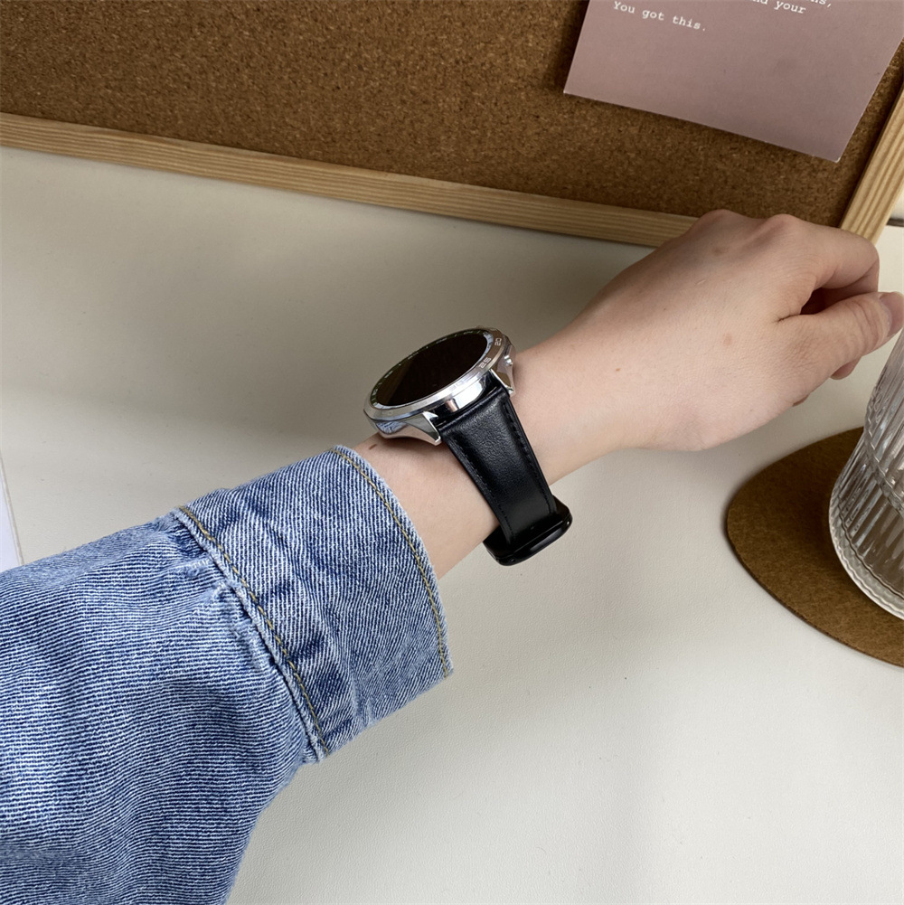 Sobib Samsungi ja Huawei moodsa stiiliga kellarihmadele, 20 mm ja 22 mm, Nautiluse magnetilise kokkupandava pandlaga nahast kellarihmadele._voghion.com