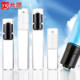 10ml15ml按压锁扣滚珠瓶透明玻璃可控出液量走珠瓶精油香水分装瓶