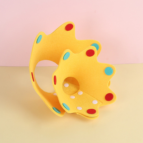 Pet Supplies Amazon New Felt Crown Elizabeth Collar Anti-Lick Anti-Bite Humiliation Collar Pet Headgear