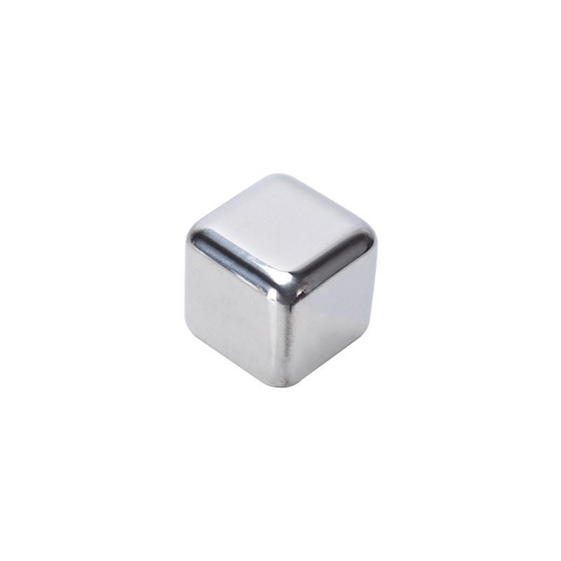 High-quality high-polish stainless steel ice cubes, metal ice stones, reusable food-grade quick-freezing ice cubes, available for dropshipping