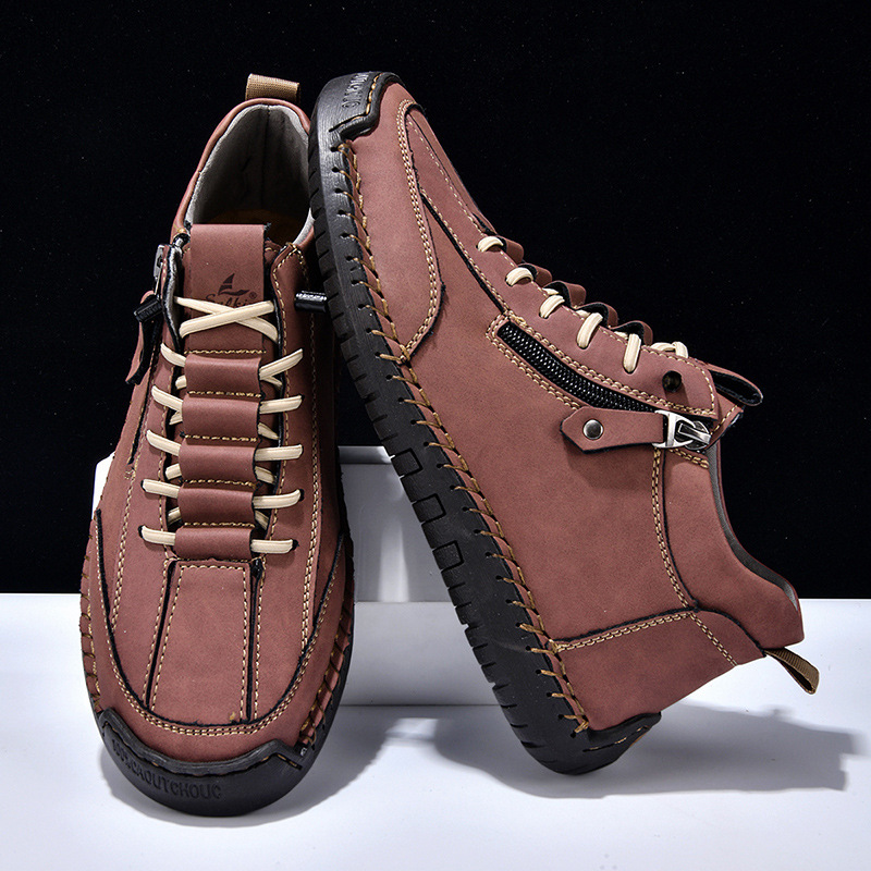 Herren High-top Chukka Boots Aus Leder Für Herbst Und Winter_voghion.com