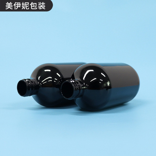 28 teeth 500ml PET plastic round shoulder shampoo bottle shower gel bottle refill bottle lotion bottle PET
