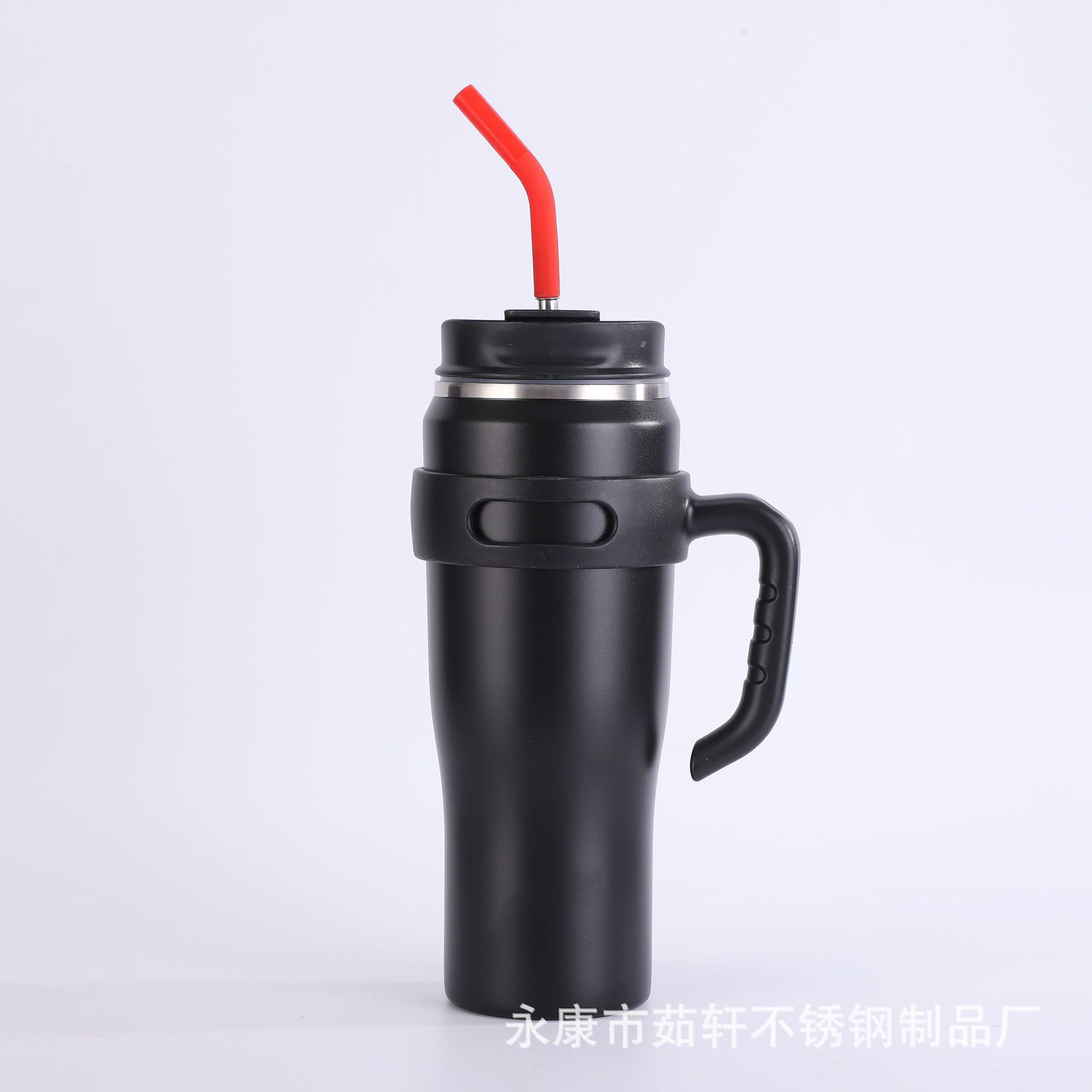 Transfronterizo de paja de acero inoxidable taza de vacío gigante gran capacidad 40oz taza de helado taza de coche con mango
