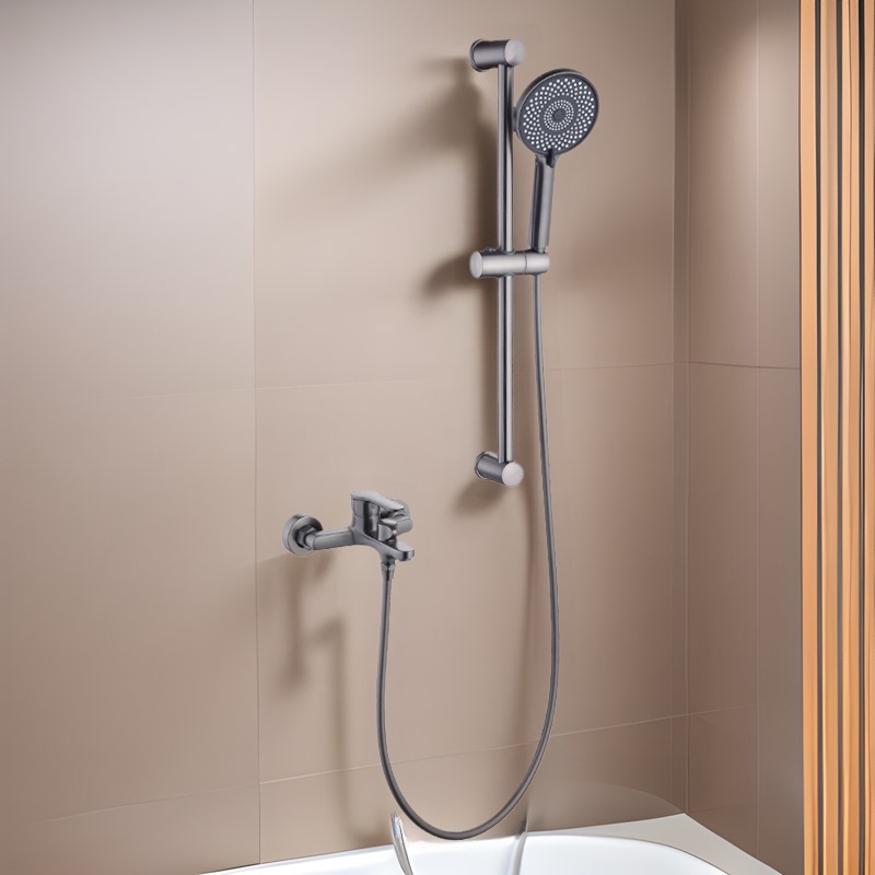 All copper mixing valve hot and cold shower faucet shower suit bathroom integrated faucet switch valve double open mixing valve