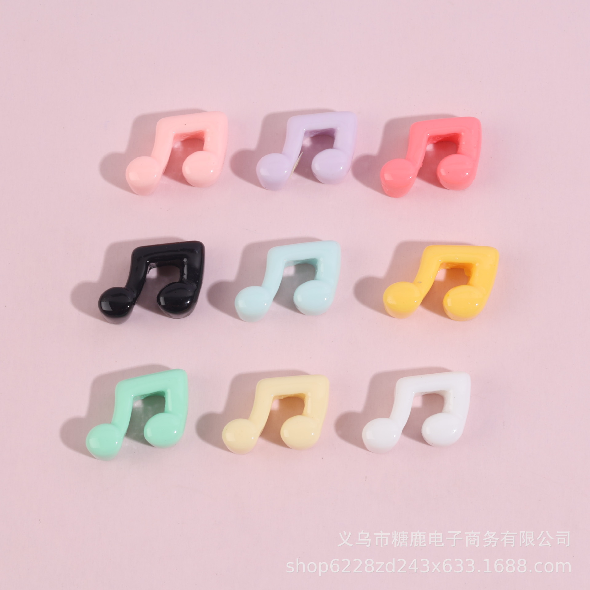 迷你小号音符亮面树脂配件奶油胶diy手机壳钥匙扣发饰材料贴片批