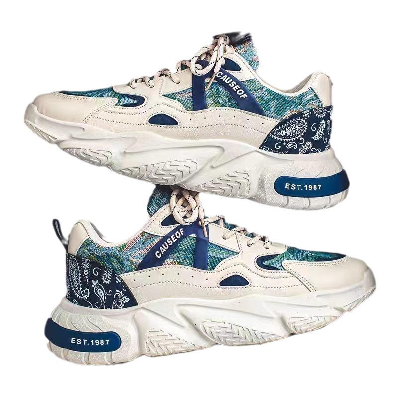 Zapatos de hombre de primavera y otoño nuevos zapatos transpirables zapatos deportivos para hombre tendencia coreana de todo fósforo pequeños zapatos casuales de suela gruesa blanca