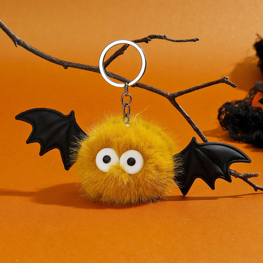 Silica Gel, Metal Material Halloween Festival Cartoon Style Bat Silica Gel Metal Halloween Unisex Bag Pendant Keychain