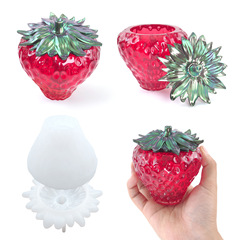 Diy水晶滴ゴム金型abゴムいちご収納箱果物収納缶鏡面シリコン金型クロスボーダー