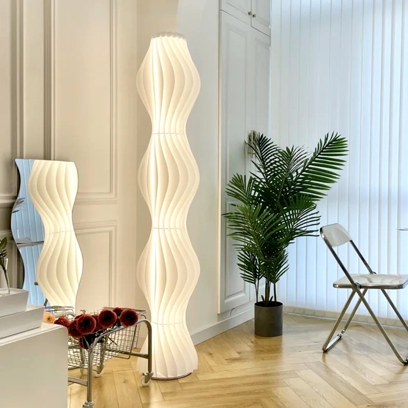 Modern Minimalist Living Room Bedroom Internet Celebrity Style White Grass Skirt Floor Lamp Nordic Design Artistic Atmosphere Table Lamp