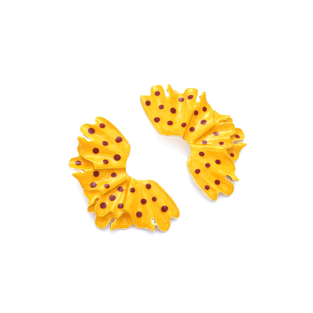 1 Pair Quantity Daily, Street Occasion 1 Pair Simple Style Leaf Enamel Zinc Alloy Ear Studs