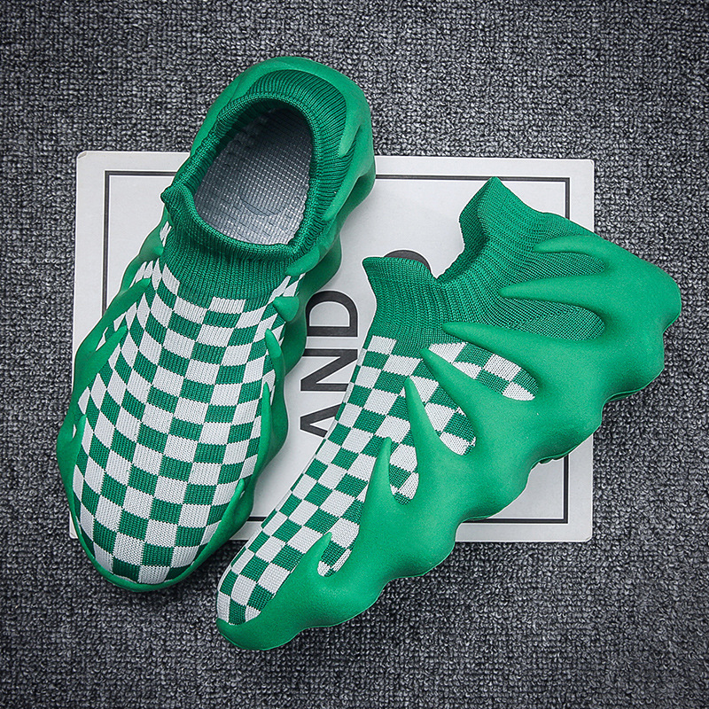 Summer 450yeezy coconut shoes couple casual sneaker flying woven shoes breathable mesh flying woven shoes non-slip wear-resistant