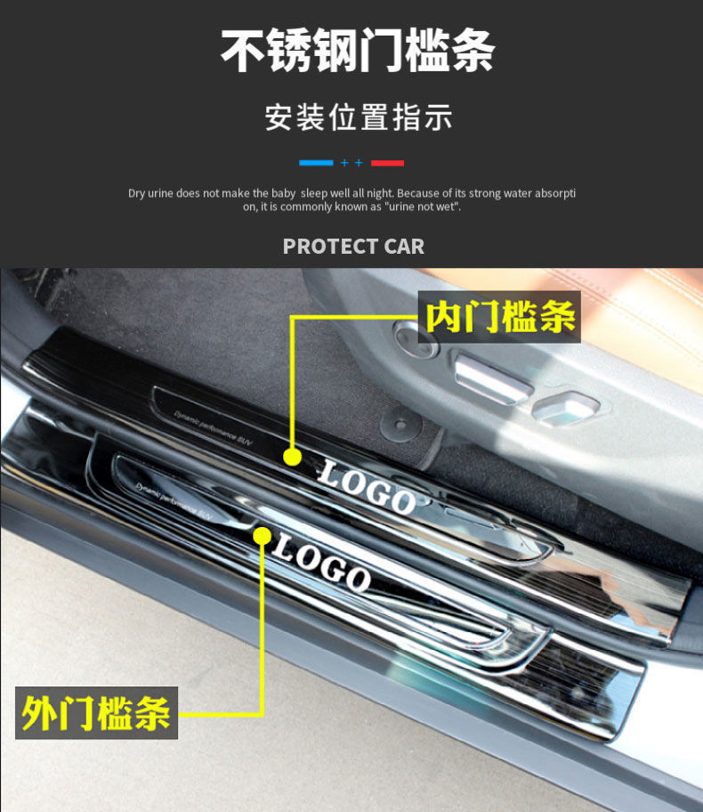 Suitable for Buick Gl8/652T25S Door Sill Strip Fathead Fish Business Car Welcome Pedal Decoration Business Travel 28t Guard Plate