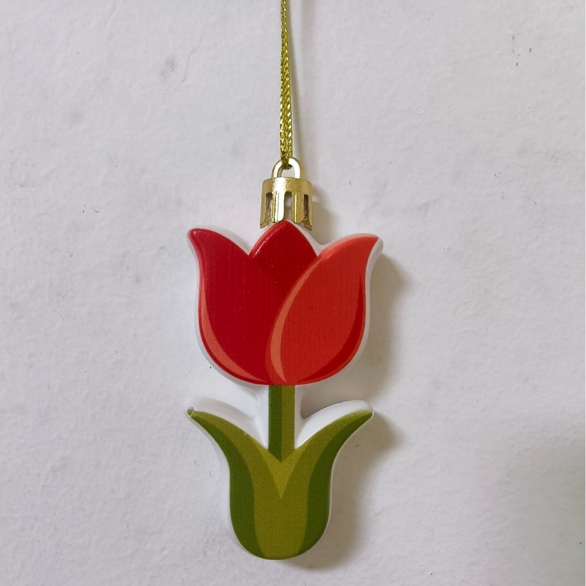 Transfronterizos tulipán flores colgantes de decoración de Navidad colgantes de bola impresa pintada bola mate 6 artículos