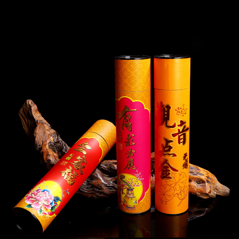 批发无烟大桶装财神香八方金财金香招财香佛像观音香家用竹签檀香
