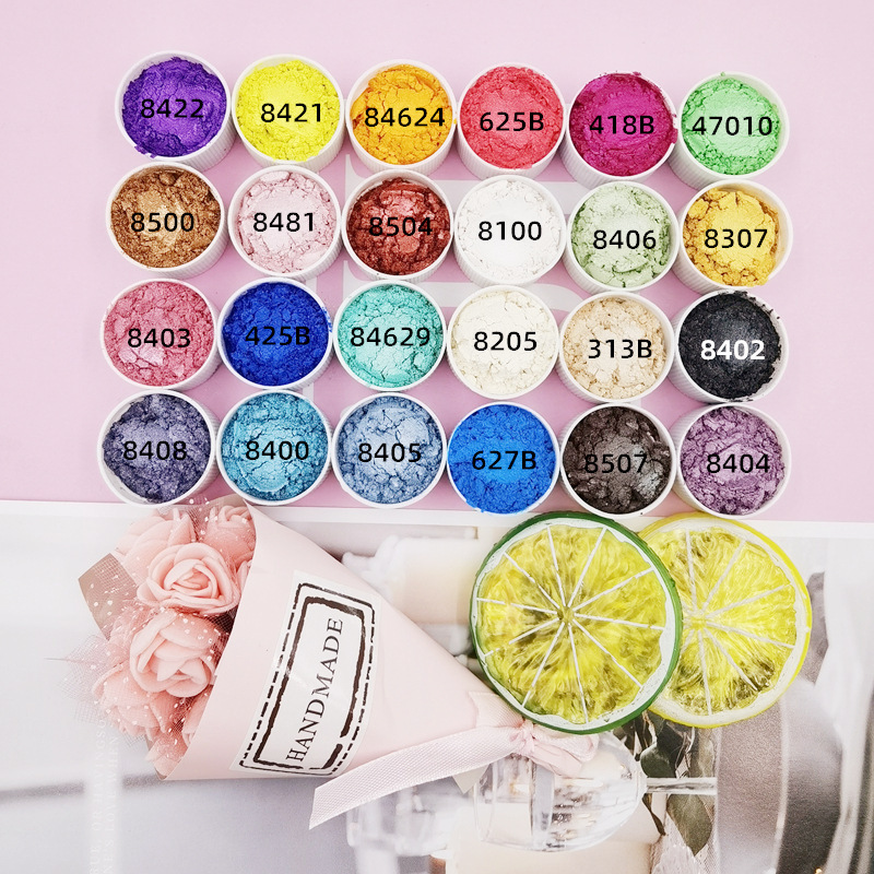 批发徽章珠光粉 油漆油墨 五金工艺品金粉礼品滴云母粉河流桌玩具