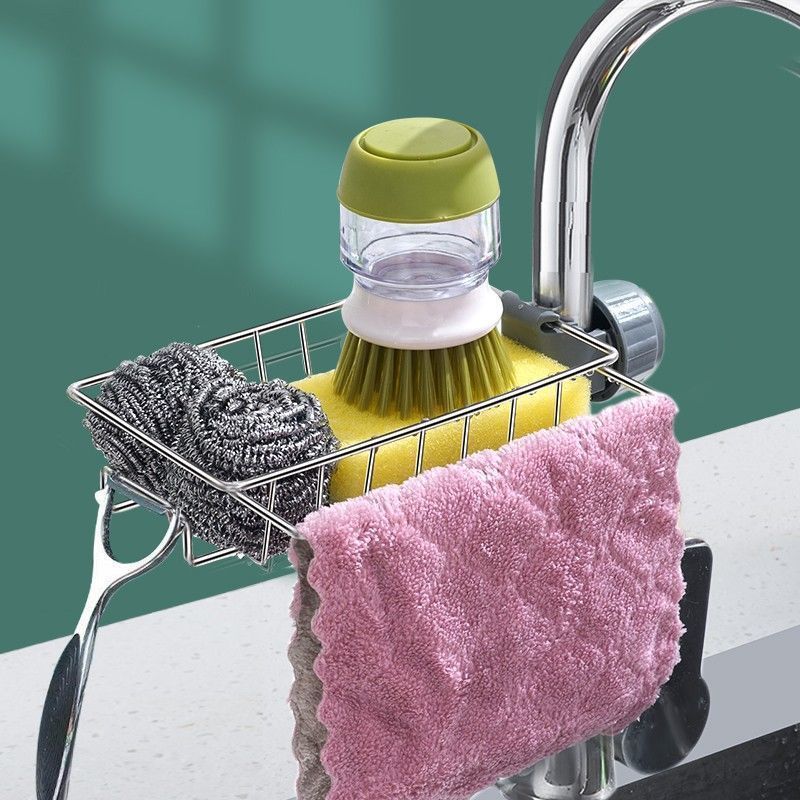 家庭用キッチン蛇口収納ラックシンクスポンジ排水バスケットバスルーム用品トイレ収納ラックパンチなし|undefined