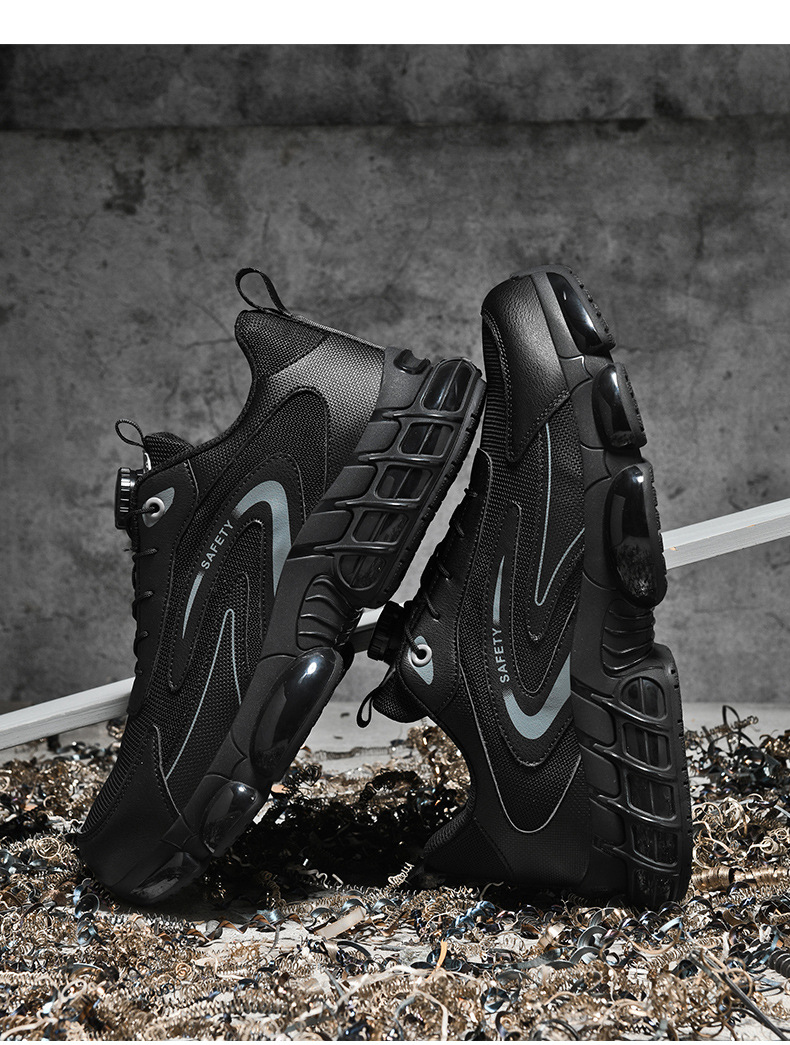 Men Special Work Shoes Men's Anti-Smash Anti-Puncture Steel Toe Lightweight Non-Slip Wear-Resistant Safety Work For Construction Site Fl Yknit_vogvips.com