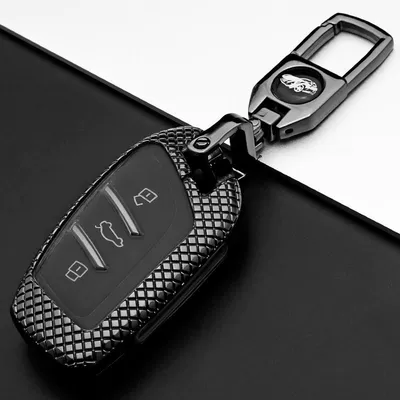 Car key bag: Suitable for Roewe Ei5 - c-check-black-metal-square-buckle