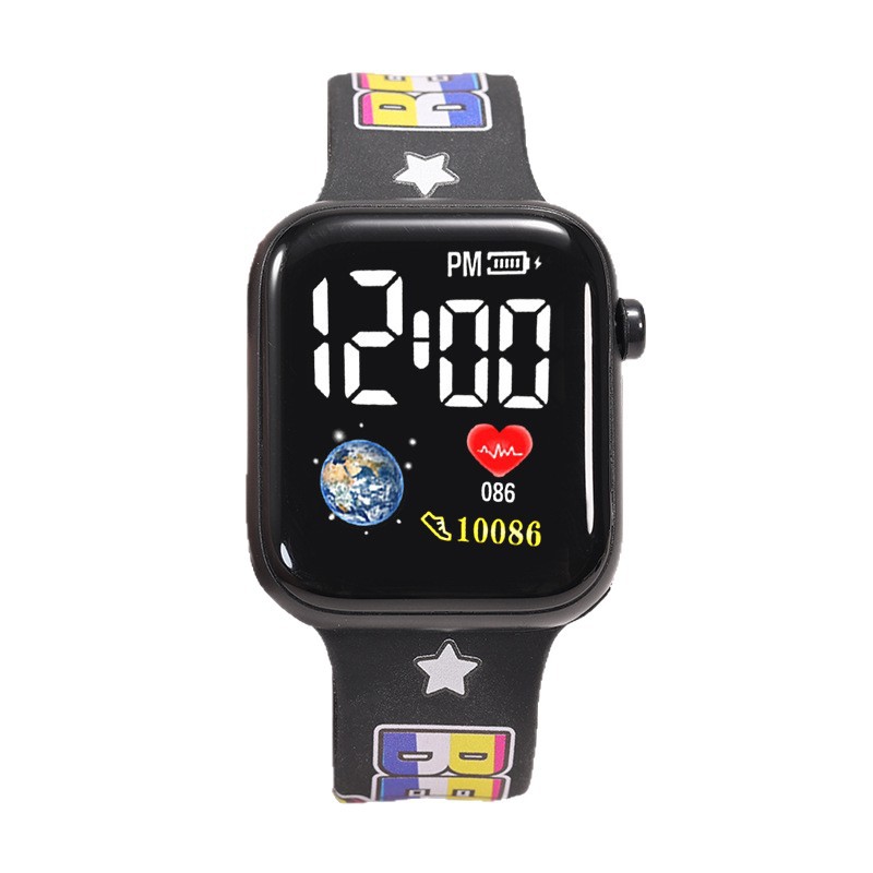 cartoon fashionable square digital watch